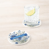 Minimalistische professionele moderne bos van bloe zandsteen onderzetter (Zijkant)