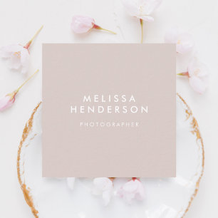 Minimalistische professionele moderne champagne vierkante visitekaartje