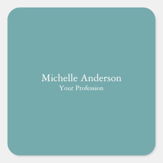 Minimalistische Professionele Moderne Duidelijke C Vierkante Sticker (Voorkant)