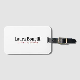 Minimalistische professionele moderne eenvoudige n bagagelabel