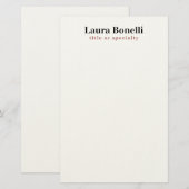 Minimalistische professionele moderne eenvoudige n briefpapier (Voorkant / Achterkant)