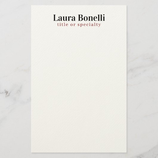 Minimalistische professionele moderne eenvoudige n briefpapier (Voorkant)