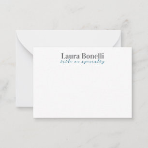 Minimalistische Professionele Moderne Eenvoudige N Notitiekaartje