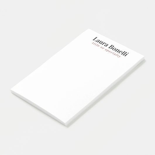 Minimalistische professionele moderne eenvoudige n post-it® notes (Schuin)