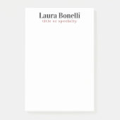 Minimalistische professionele moderne eenvoudige n post-it® notes (Voorkant)