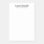 Minimalistische professionele moderne eenvoudige n post-it® notes (Voorkant)