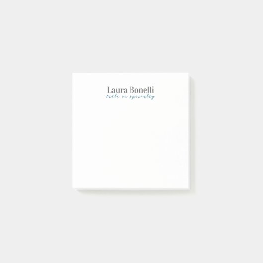 Minimalistische Professionele Moderne Eenvoudige N Post-it® Notes (Voorkant)