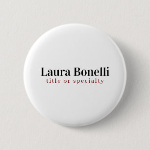 Minimalistische professionele moderne eenvoudige n ronde button 5,7 cm