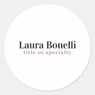Minimalistische professionele moderne eenvoudige n ronde sticker