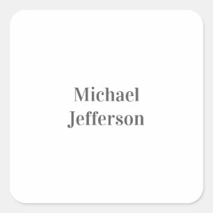 Minimalistische Professionele Moderne Eenvoudige N Vierkante Sticker