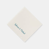 Minimalistische professionele moderne effen blauw  servet (Hoek)