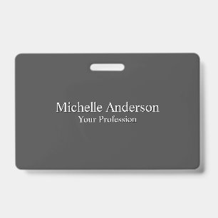 Minimalistische professionele moderne effen grijze badge