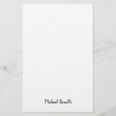 Minimalistische professionele moderne effen zwart  briefpapier (Voorkant)