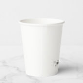 Minimalistische professionele moderne effen zwart  papieren bekers (Rechts)