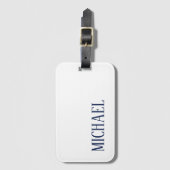 Minimalistische professionele moderne elegante bagagelabel (Voorkant (verticaal))