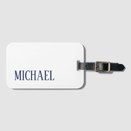 Minimalistische professionele moderne elegante bagagelabel (Voorkant (horizontaal))