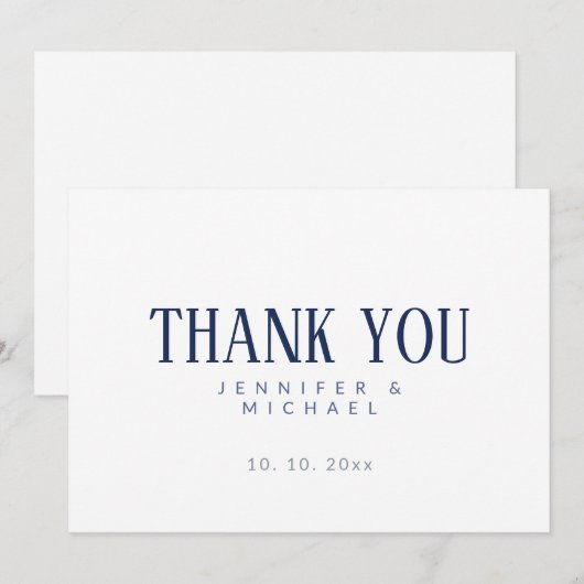 Minimalistische professionele moderne elegante bedankkaart (Voorkant / Achterkant)