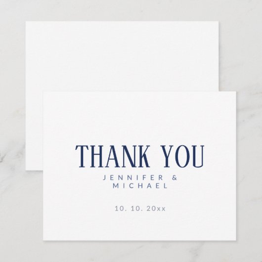 Minimalistische professionele moderne elegante bedankkaart (Voorkant / Achterkant)