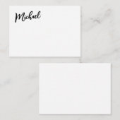 Minimalistische professionele moderne elegante notitiekaartje (Voorkant / Achterkant)