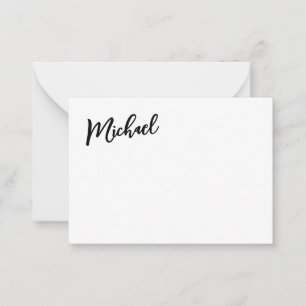 Minimalistische professionele moderne elegante notitiekaartje