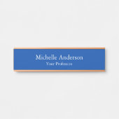 Minimalistische Professionele Moderne Gewone Kobal Deurbordje (Voorkant)