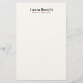 Minimalistische professionele moderne gewone naam  briefpapier (Voorkant)