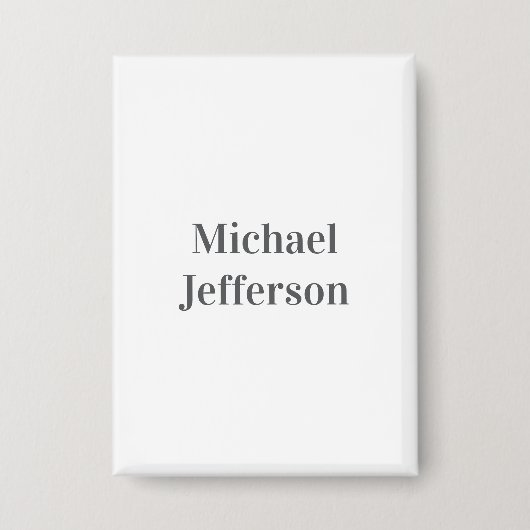 Minimalistische professionele moderne gewone naam  button (Voorkant)