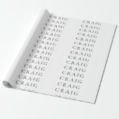 Minimalistische professionele moderne gewone naam  cadeaupapier (Uitgerold)