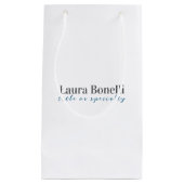 Minimalistische professionele moderne gewone naam  klein cadeauzakje (Voorkant)