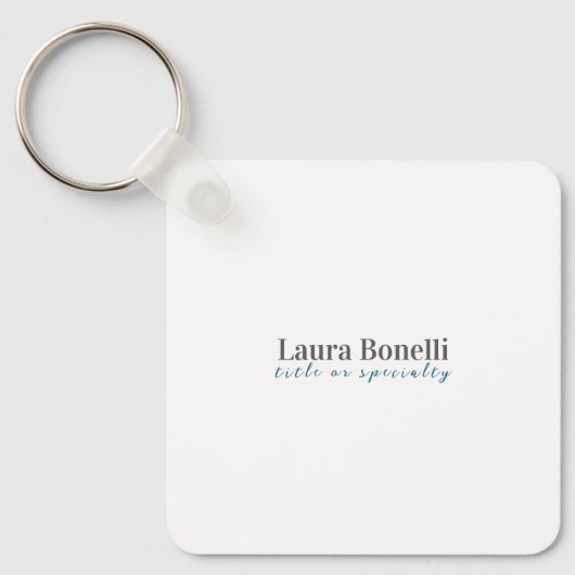 Minimalistische professionele moderne gewone naam sleutelhanger (Voorkant)