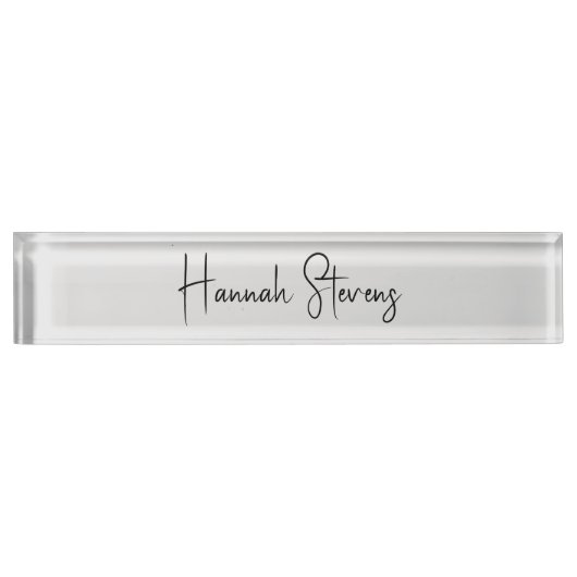 Minimalistische professionele moderne kalligrafie naambordje (Voorkant)