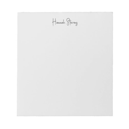 Minimalistische professionele moderne kalligrafie notitieblok (Voorkant)