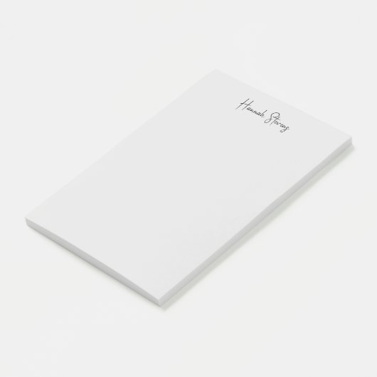 Minimalistische professionele moderne kalligrafie post-it® notes (Schuin)