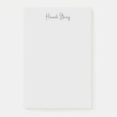Minimalistische professionele moderne kalligrafie post-it® notes (Voorkant)