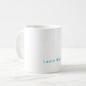 Minimalistische professionele moderne naam Azure-b Koffiemok (Voorkant links)