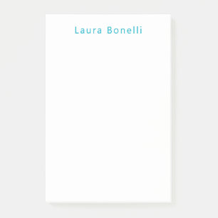 Minimalistische Professionele Moderne Naam Azure B Post-it® Notes