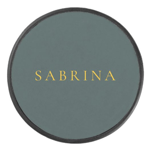 Minimalistische professionele moderne naam Dusty G Hockey Puck (Voorkant)