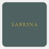 Minimalistische professionele moderne naam Dusty G Vierkante Sticker (Voorkant)