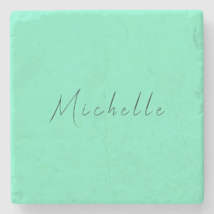 Minimalistische professionele moderne naam handges stenen onderzetter