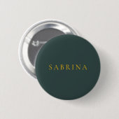 Minimalistische professionele moderne naam stoffig ronde button 5,7 cm (Voorkant /achterkant)