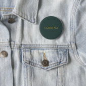 Minimalistische professionele moderne naam stoffig ronde button 5,7 cm (In situ)