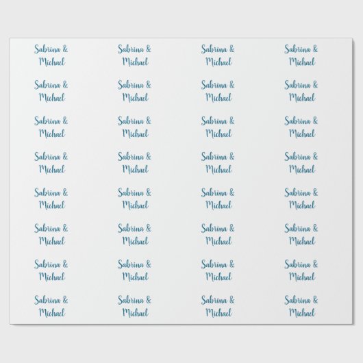 Minimalistische Professionele Moderne Plain Blauw Cadeaupapier (Vlak)