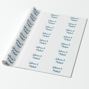 Minimalistische Professionele Moderne Plain Blauw  Cadeaupapier