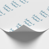 Minimalistische Professionele Moderne Plain Blauw  Cadeaupapier (Hoek)