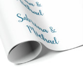 Minimalistische Professionele Moderne Plain Blauw  Cadeaupapier (Rol Hoek)