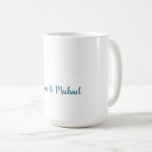 Minimalistische Professionele Moderne Plain Blauw  Koffiemok (Voorkant rechts)