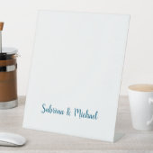 Minimalistische Professionele Moderne Plain Blauw  Reclamebord Met Voetstuk (Insitu)