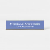 Minimalistische Professionele Moderne Plain Medium Bureau Naambordje (Voorkant)