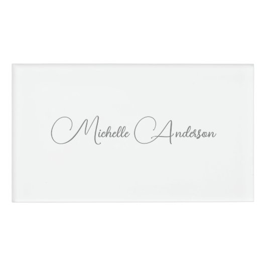 Minimalistische professionele moderne platte naam naambadge (Voorkant)