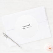 Minimalistische Professionele Moderne Ronde Sticker (Envelop)